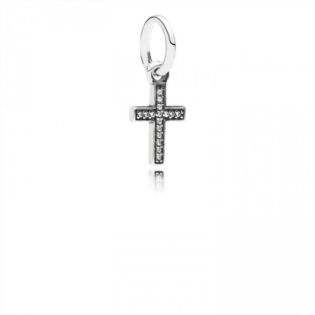 Pandora Symbol Of Faith Cross Dangle Charm-Clear CZ 791310CZ