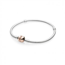 Pandora Silver Charm Bracelet with Pandora Rose Clasp 580702