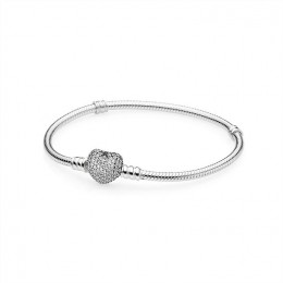 Pandora Pave Heart Bracelet-Clear CZ 590727CZ