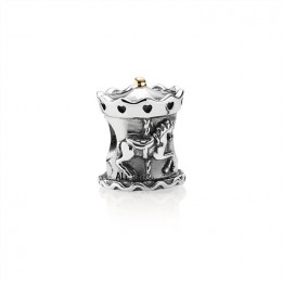 Pandora Carousel Silver and Gold Charm-791236
