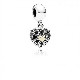 Pandora Filled With Love Silver & Gold Hanging Charm-791274