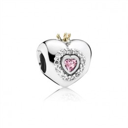 Pandora Princess Heart Charm-Pink CZ 791375PCZ