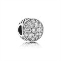 Pandora Abstract silver charm with clear cubic zirconia 791762CZ