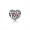 Pandora January Signature Heart Charm-Garnet 791784GR