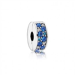 Pandora Mosaic Shining Elegance Clip-Multi-Colored Crystals & Clear CZ