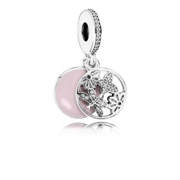 Pandora Springtime Dangle Charm-Soft Pink Enamel & Clear CZ 791843EN40
