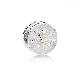 Pandora Tree of Hearts Charm-Silver Enamel 792106EN23