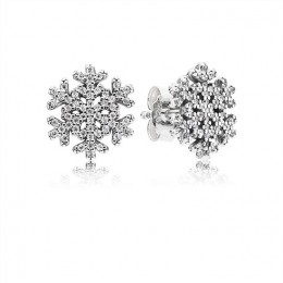 Pandora Snowflake Stud Earrings-Clear CZ 290589CZ