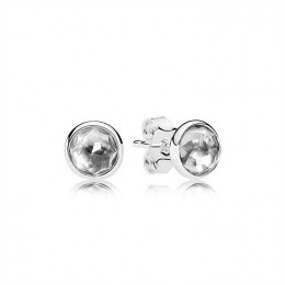 Pandora April Droplets Stud Earrings-Rock Crystal 290738RC