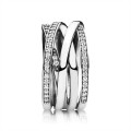 Pandora Entwined Ring-Clear CZ 190919CZ