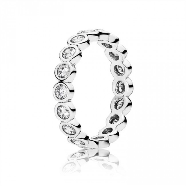 Pandora Alluring Brilliant Stackable Ring-Clear CZ 190942CZ