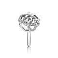 Pandora Silver Rose Ring With Clear Cubic Zirconia 190949cz